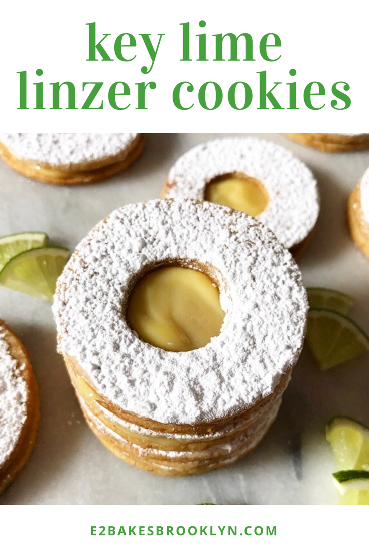 Key Lime Linzer Cookies