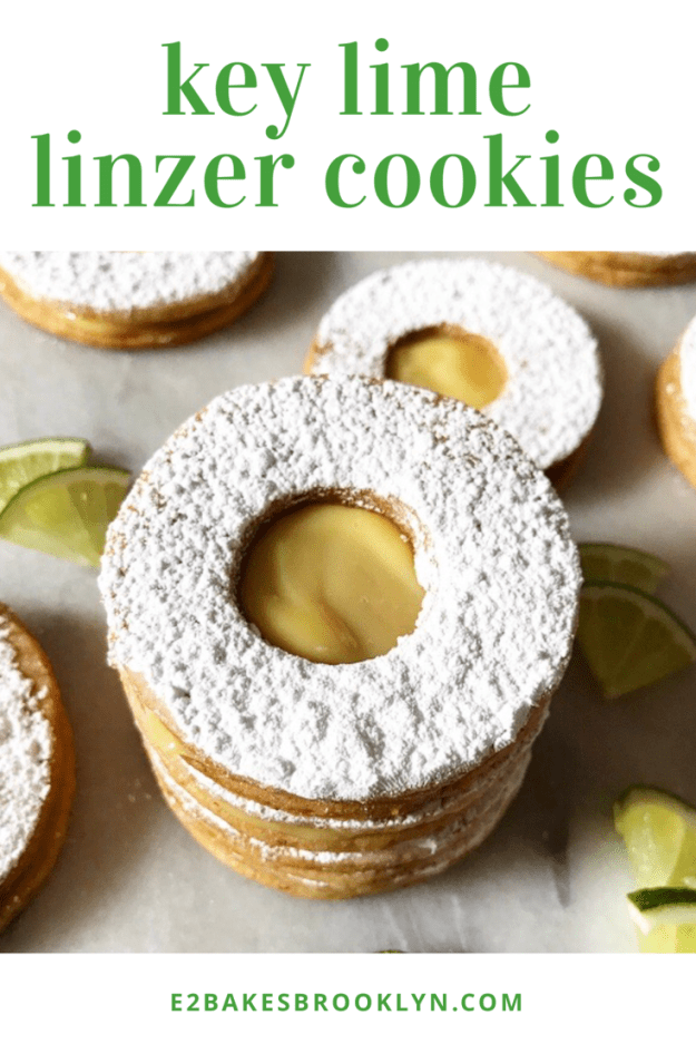 Key Lime Linzer Cookies