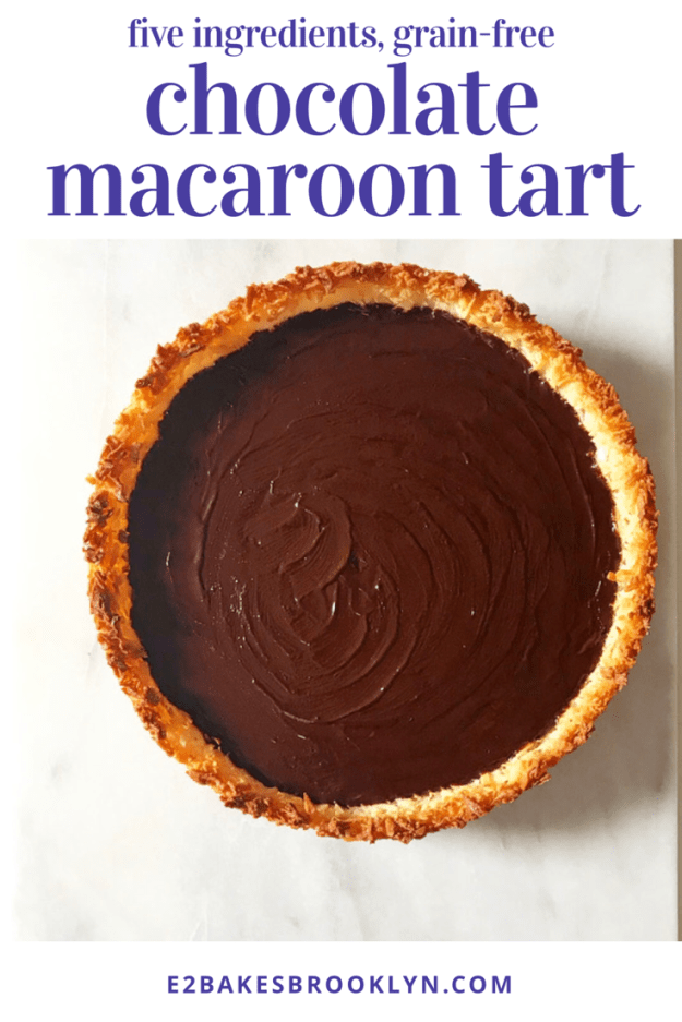 Chocolate Macaroon Tart {Five Ingredients, Grain-Free}