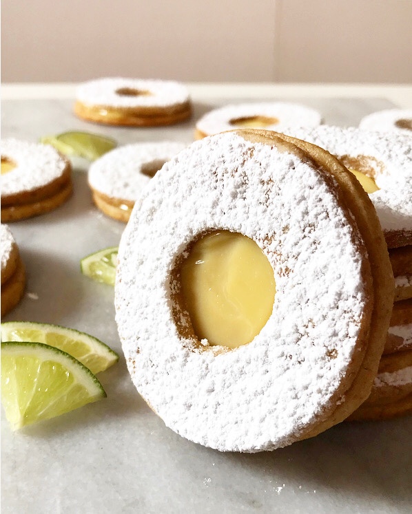 Key Lime Linzer Cookies