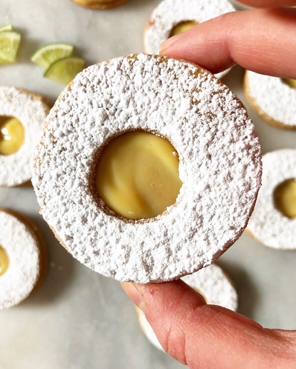 Key Lime Linzer Cookies