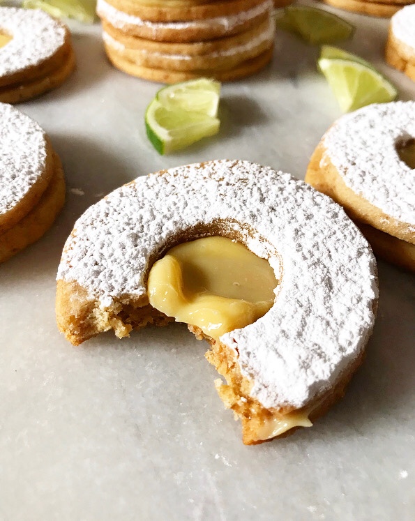 Key Lime Linzer Cookies