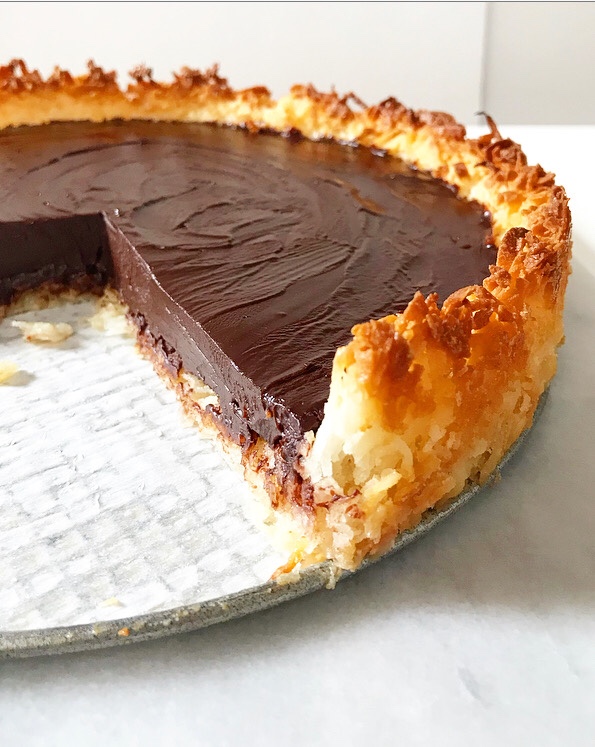 Chocolate Macaroon Tart {Five Ingredients, Grain-Free}