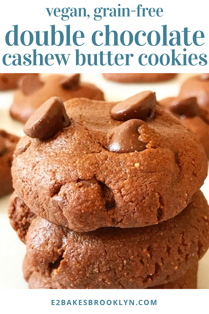 Double Chocolate Cashew Butter Cookies {Vegan, Grain-Free}