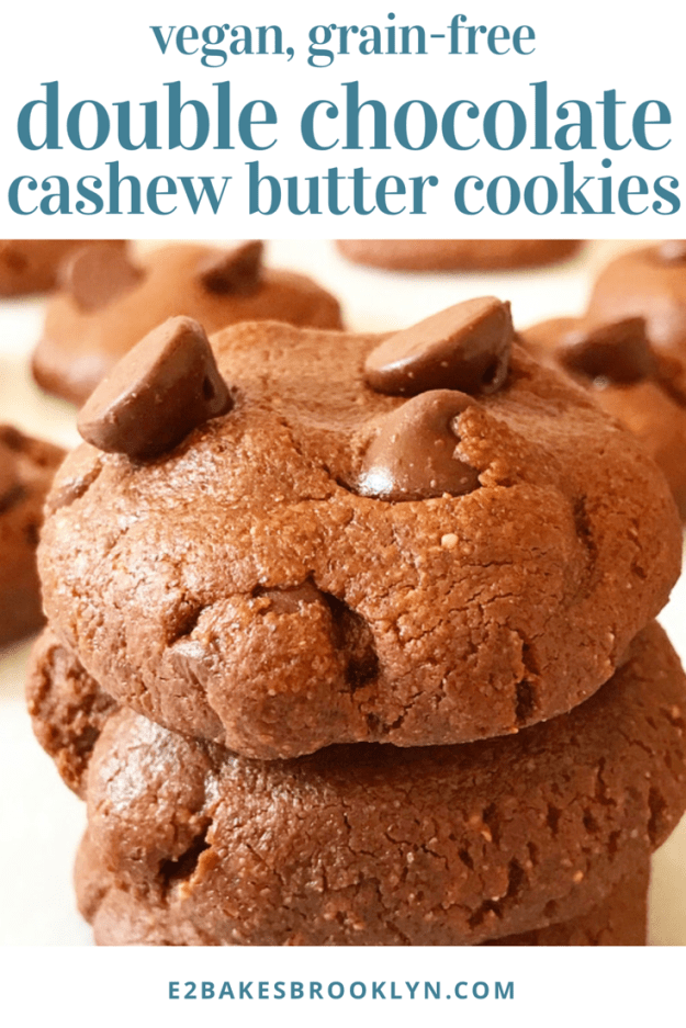 Double Chocolate Cashew Butter Cookies {Vegan, Grain-Free}