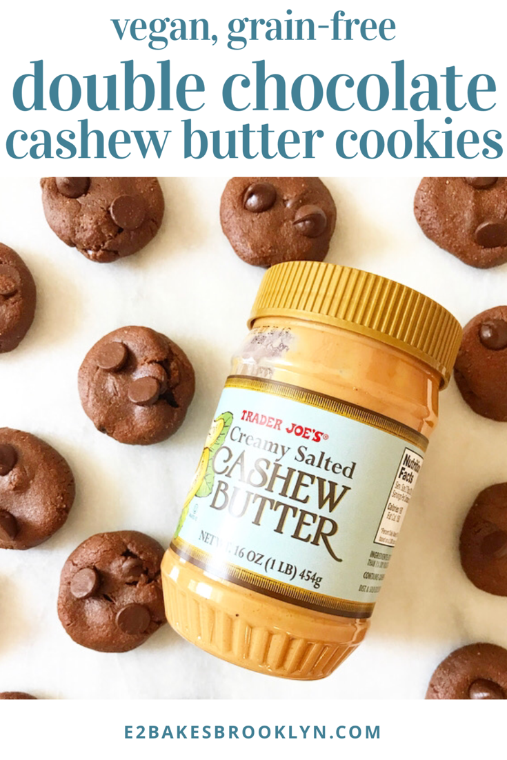 Double Chocolate Cashew Butter Cookies {Vegan, Grain-Free}