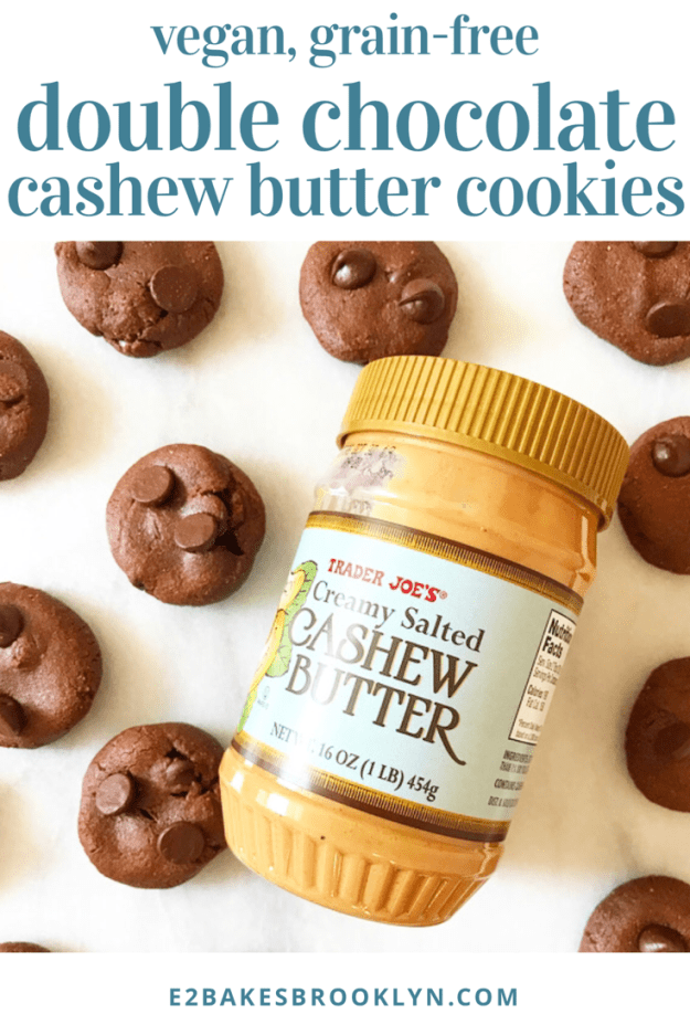 Double Chocolate Cashew Butter Cookies {Vegan, Grain-Free}