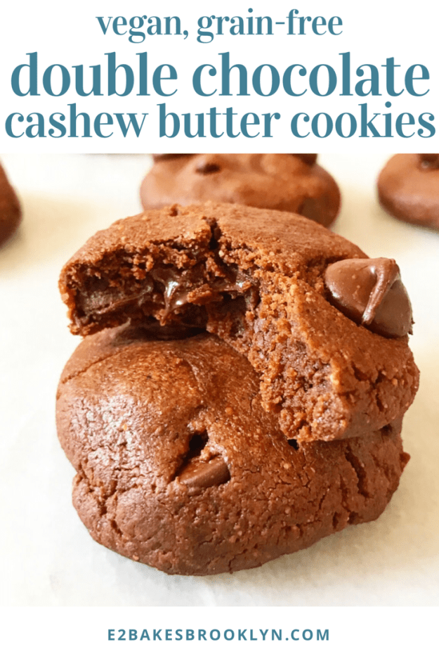 Double Chocolate Cashew Butter Cookies {Vegan, Grain-Free}