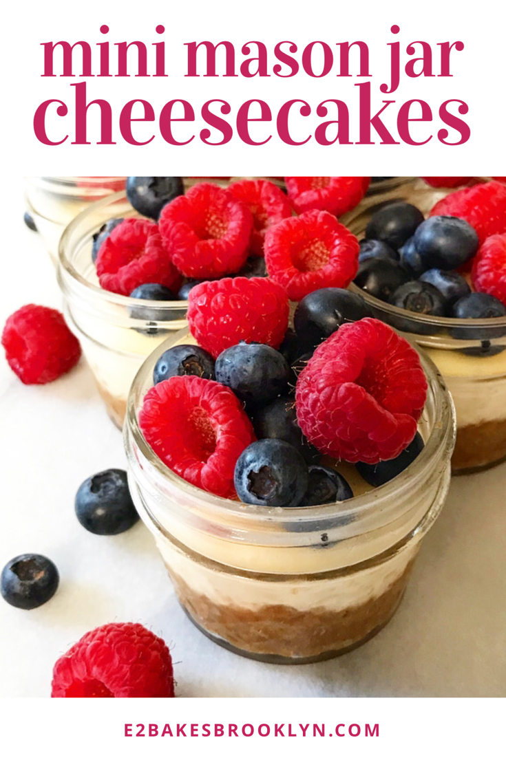 Mini Mason Jar Cheesecakes