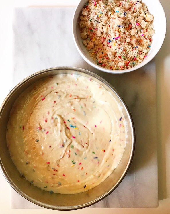 Double Funfetti Crumb Cake