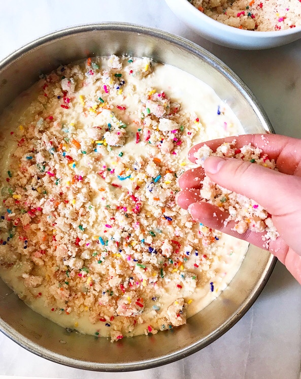 Double Funfetti Crumb Cake