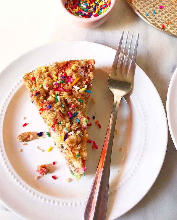Double Funfetti Crumb Cake