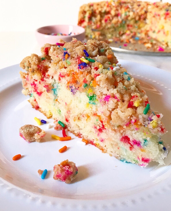 Double Funfetti Crumb Cake