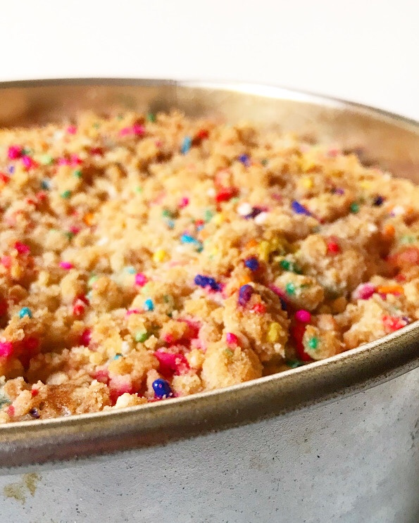 Double Funfetti Crumb Cake