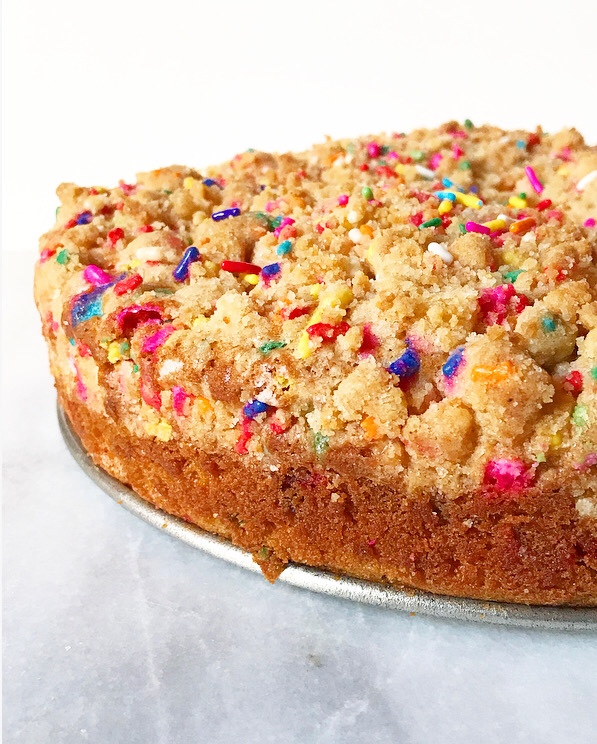 Double Funfetti Crumb Cake