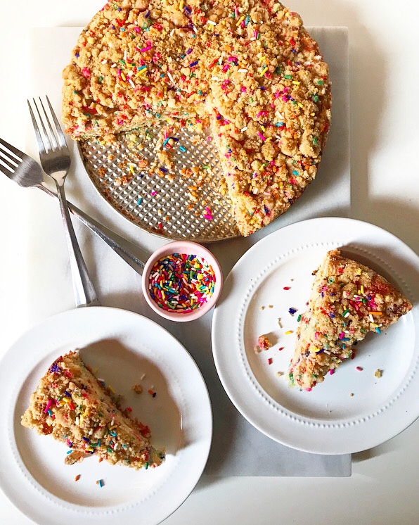 Double Funfetti Crumb Cake