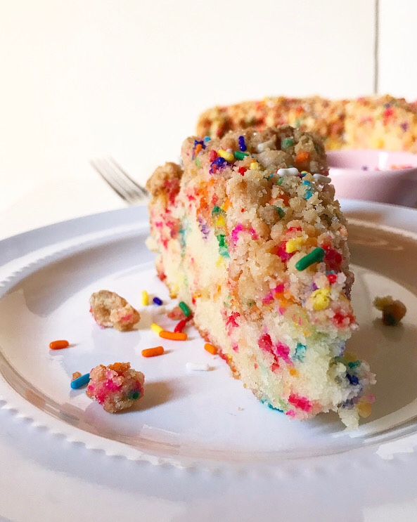 Double Funfetti Crumb Cake