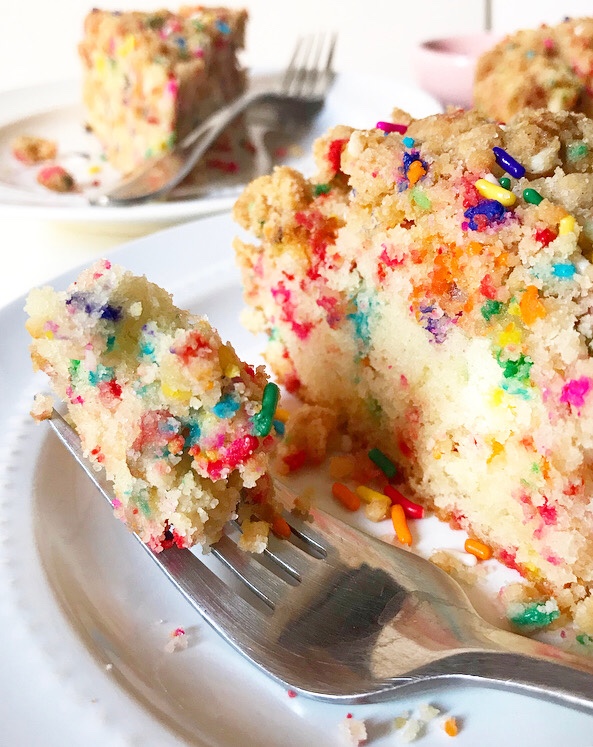 Double Funfetti Crumb Cake