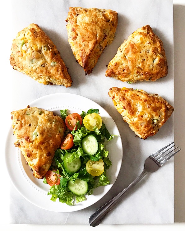 Bacon, Cheddar & Scallion Scones