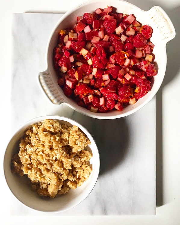 Raspberry Rhubarb Crisp