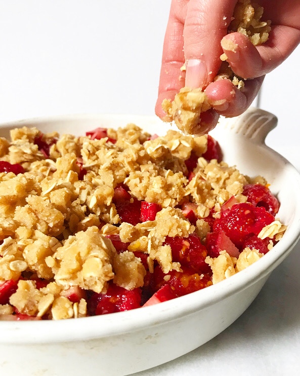 Raspberry Rhubarb Crisp