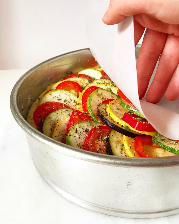 Ratatouille Tart with Polenta Crust {Gluten-Free, Plant-Based}