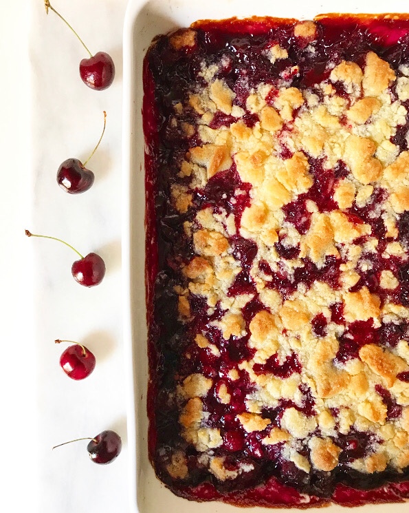 Sweet Cherry Sugar Cookie Crumble