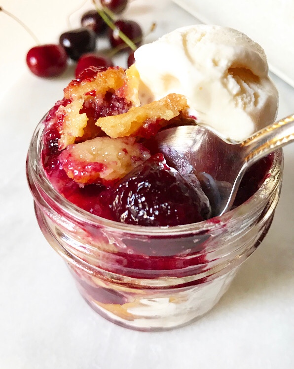 Sweet Cherry Sugar Cookie Crumble