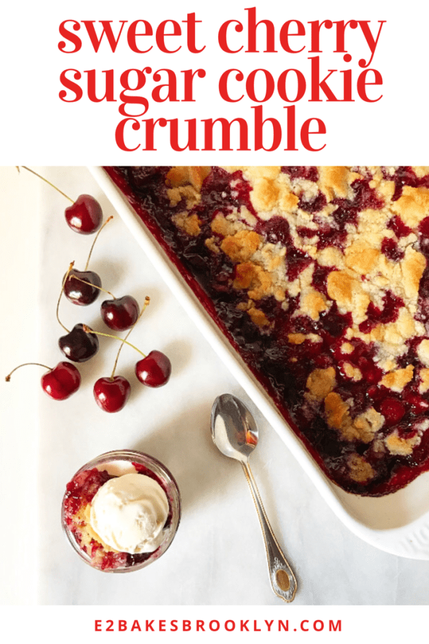 Sweet Cherry Sugar Cookie Crumble