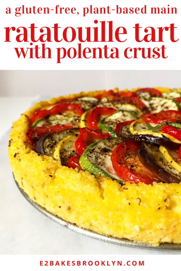 Ratatouille Tart with Polenta Crust {Gluten-Free, Plant-Based}