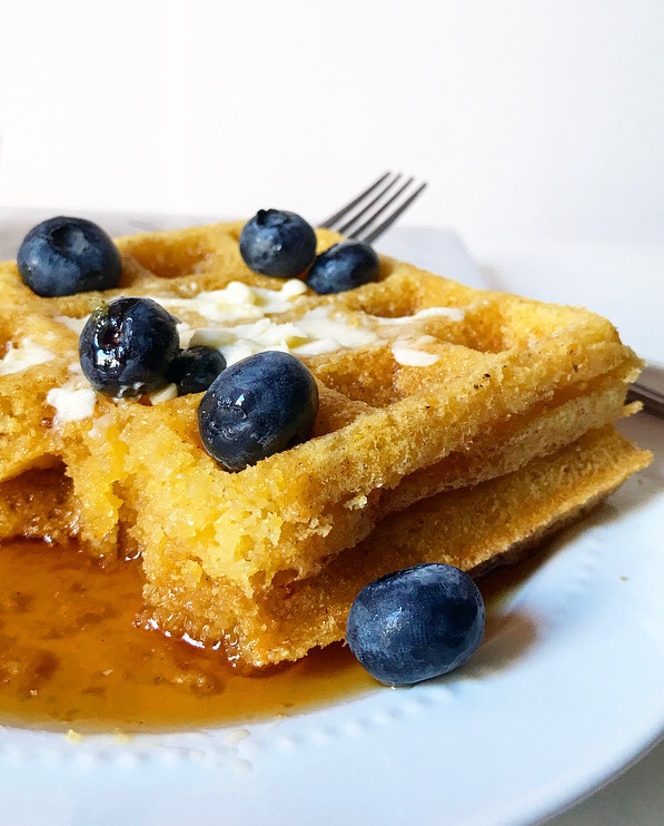 Cornmeal Waffles {Vegan & Gluten-Free}