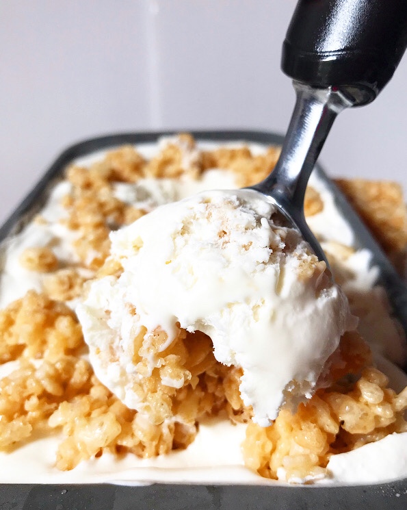 No-Churn Rice Krispies Treats Ice Cream