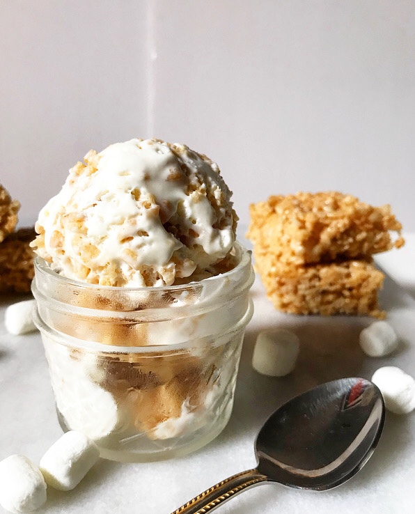 No-Churn Rice Krispies Treats Ice Cream