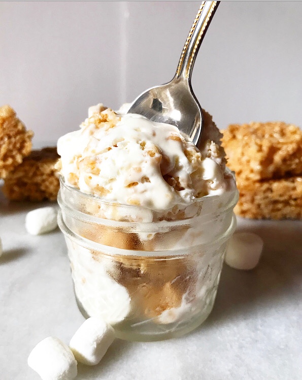 No-Churn Rice Krispies Treats Ice Cream