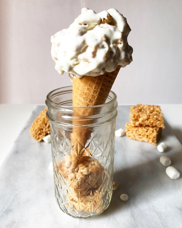 No-Churn Rice Krispies Treats Ice Cream