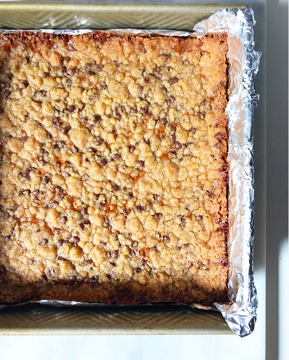 Salted Caramel Chocolate Chip Bars