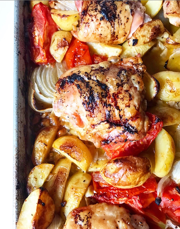 Frarej {Lebanese Lemon Chicken}