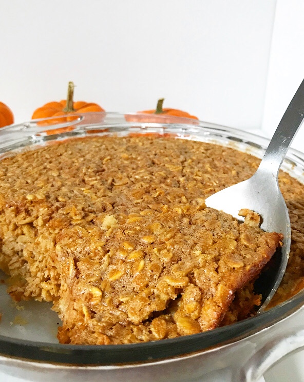 Pumpkin Baked Oatmeal {Gluten-Free}