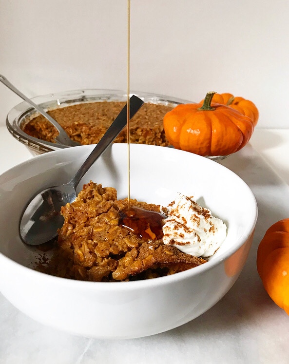 Pumpkin Baked Oatmeal {Gluten-Free}
