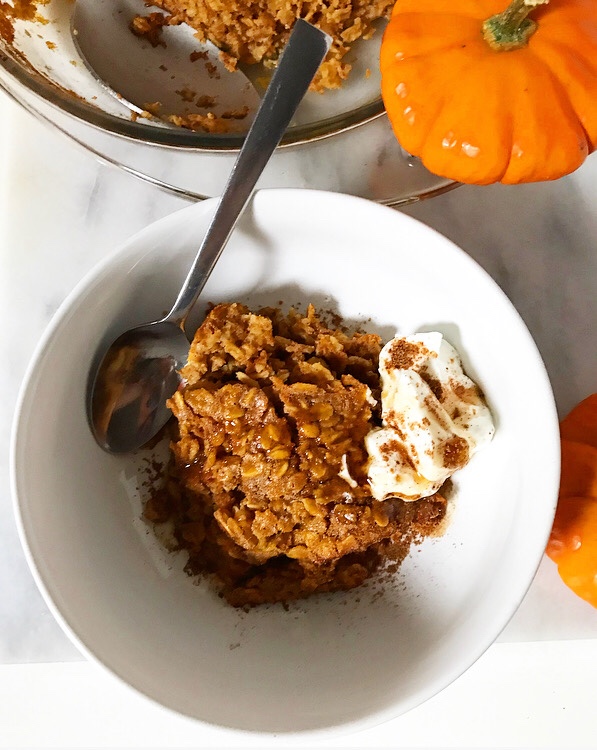 Pumpkin Baked Oatmeal {Gluten-Free}