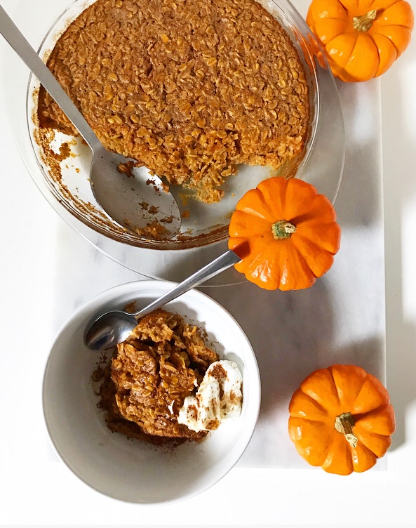 Pumpkin Baked Oatmeal {Gluten-Free}