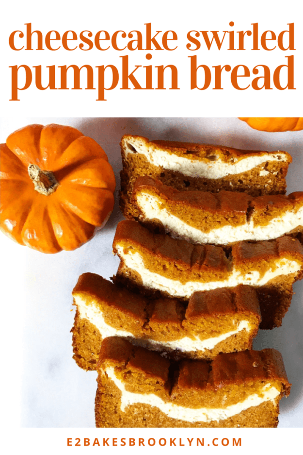 Cheesecake Swirled Pumpkin Bread