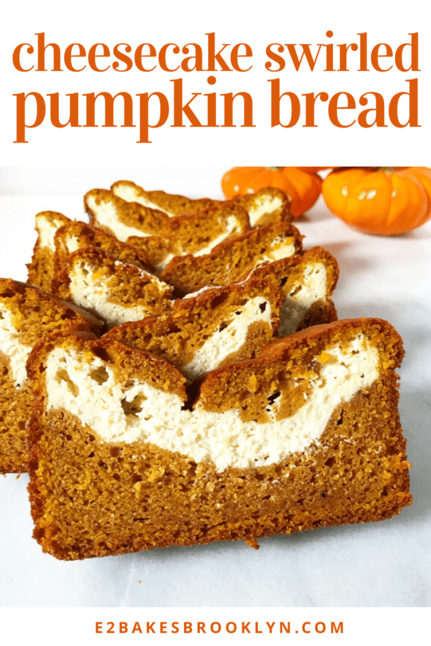 Cheesecake Swirled Pumpkin Bread