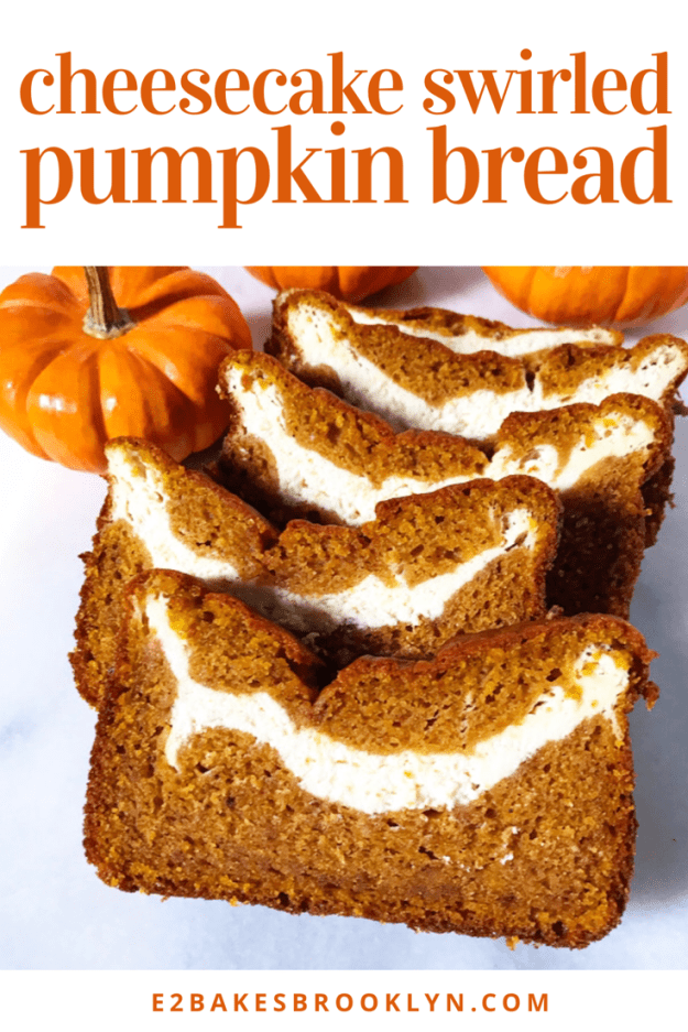 Cheesecake Swirled Pumpkin Bread