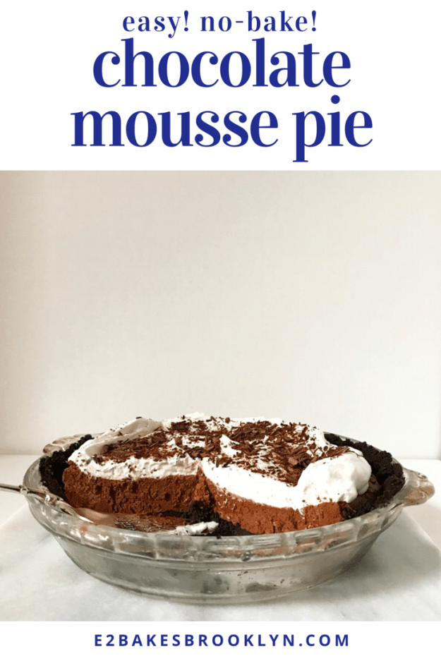 Chocolate Mousse Pie {No-Bake}