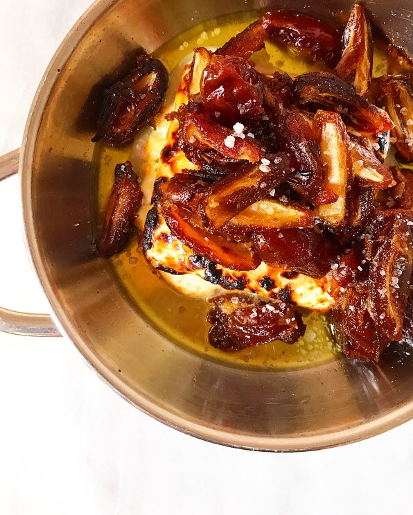 Baked Feta with Sautéed Dates