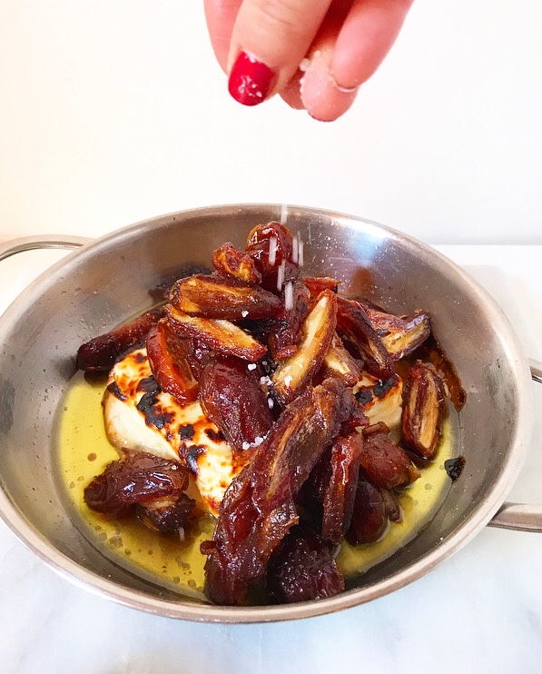 Baked Feta with Sautéed Dates