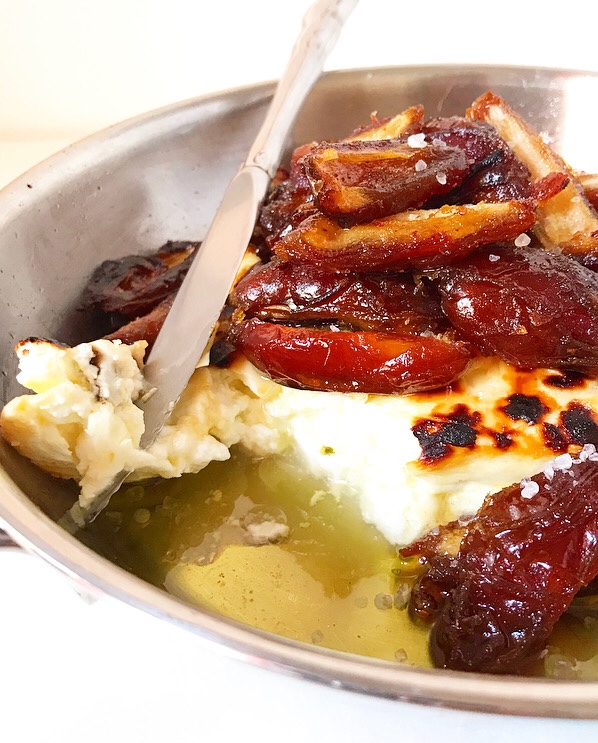 Baked Feta with Sautéed Dates