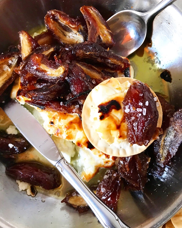 Baked Feta with Sautéed Dates