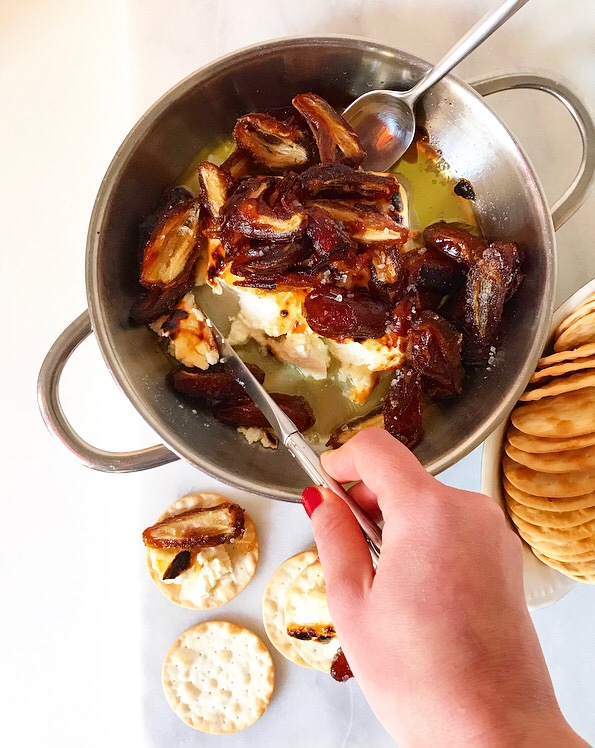 Baked Feta with Sautéed Dates